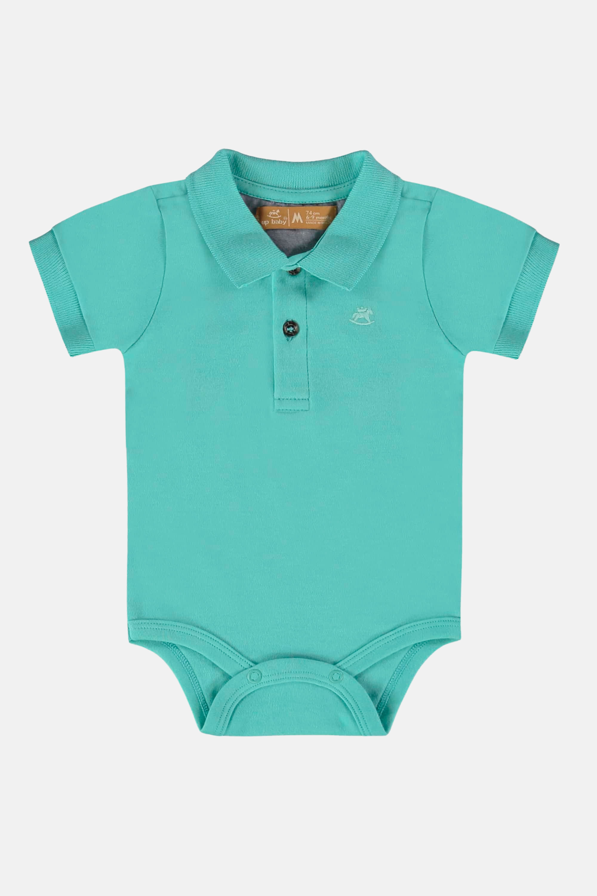 Body Polo em Suedine para Bebê Menino (Azul) Up Baby